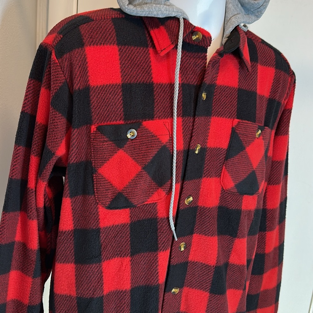 NWT North 15 Flannel Hoodie Medium - Picture 5 of 12